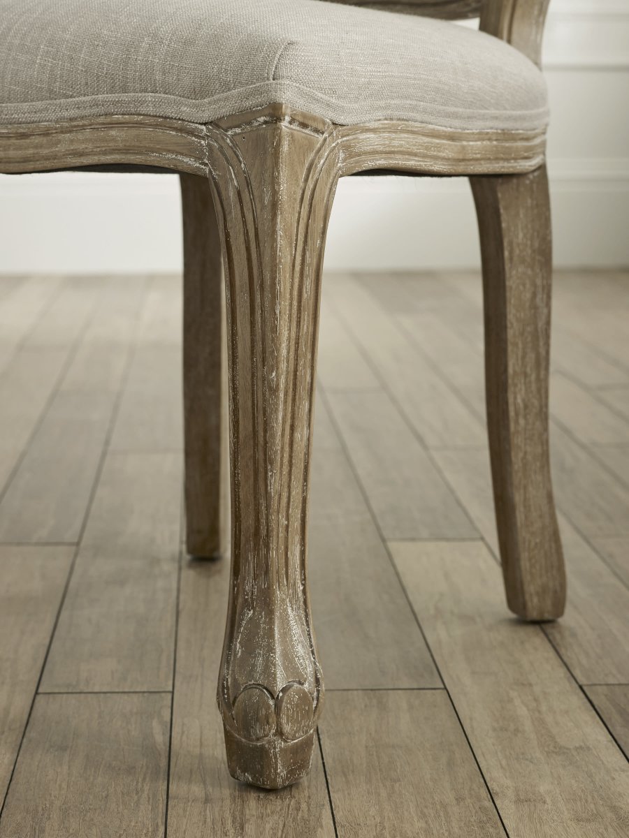 Camille Rattan Dining Chairs - Limed Oak &amp; Oatmeal (Pair)8 - Duck Barn Interiors