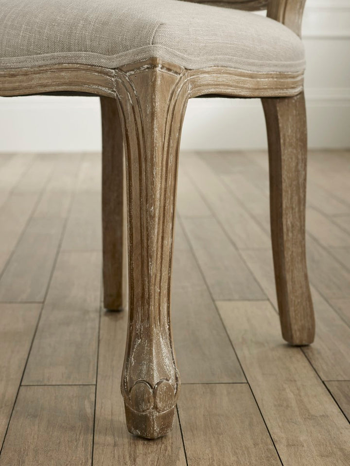 Camille Rattan Dining Chairs - Limed Oak &amp; Oatmeal (Pair)8 - Duck Barn Interiors