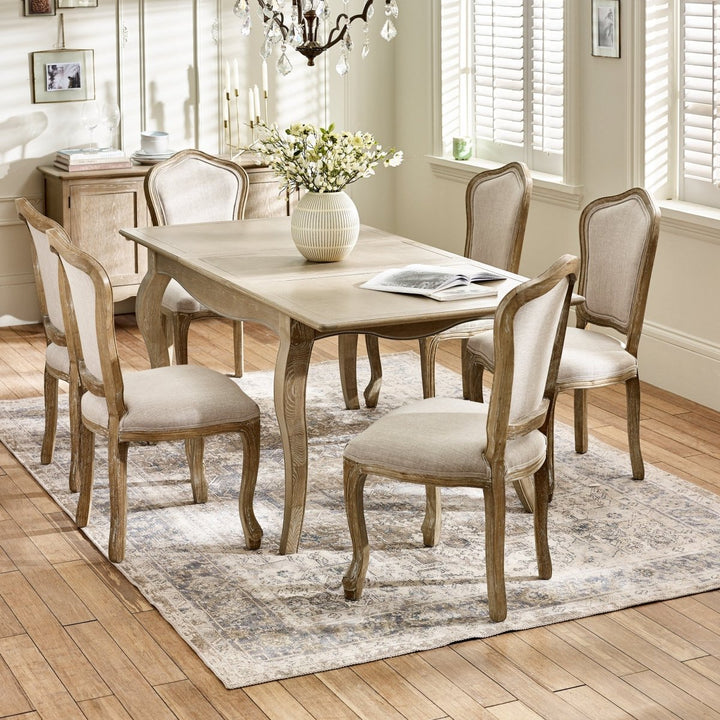 Camille Rectangular Extending Dining Table - Limed Oak11 - Duck Barn Interiors