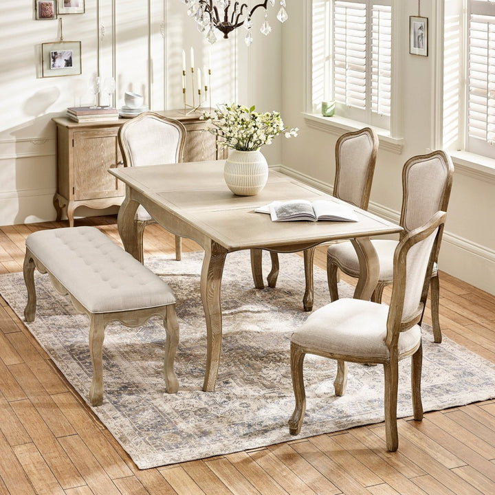 Camille Rectangular Extending Dining Table - Limed Oak13 - Duck Barn Interiors