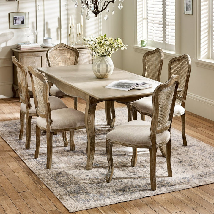 Camille Rectangular Extending Dining Table - Limed Oak12 - Duck Barn Interiors