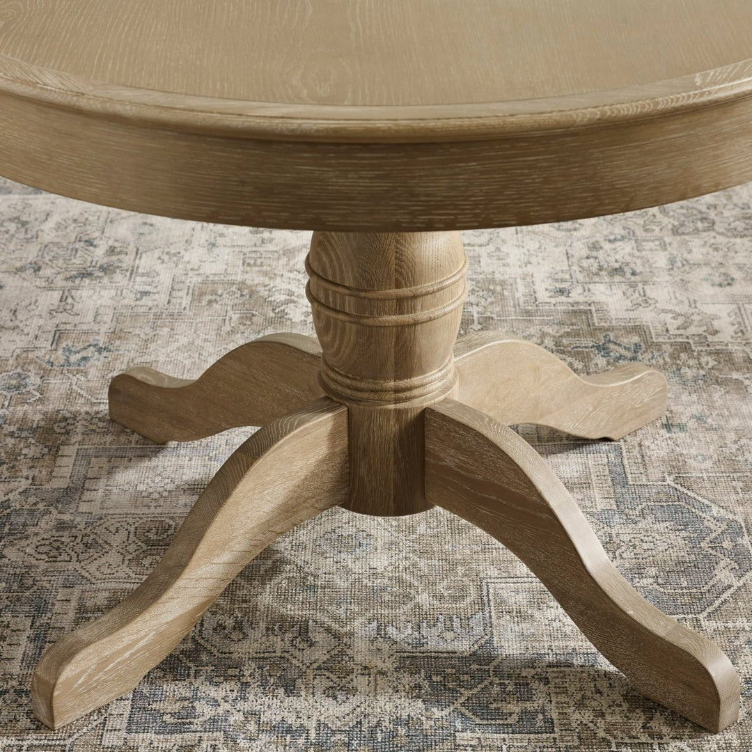 Camille Round Extending Dining Table - Limed Oak7 - Duck Barn Interiors