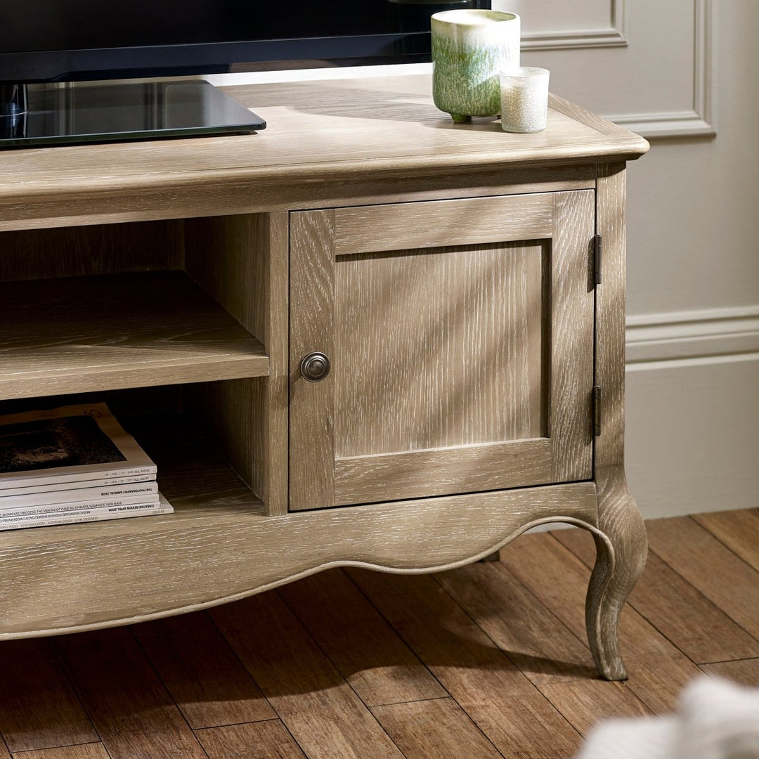 Camille TV Unit - Limed Oak5 - Duck Barn Interiors