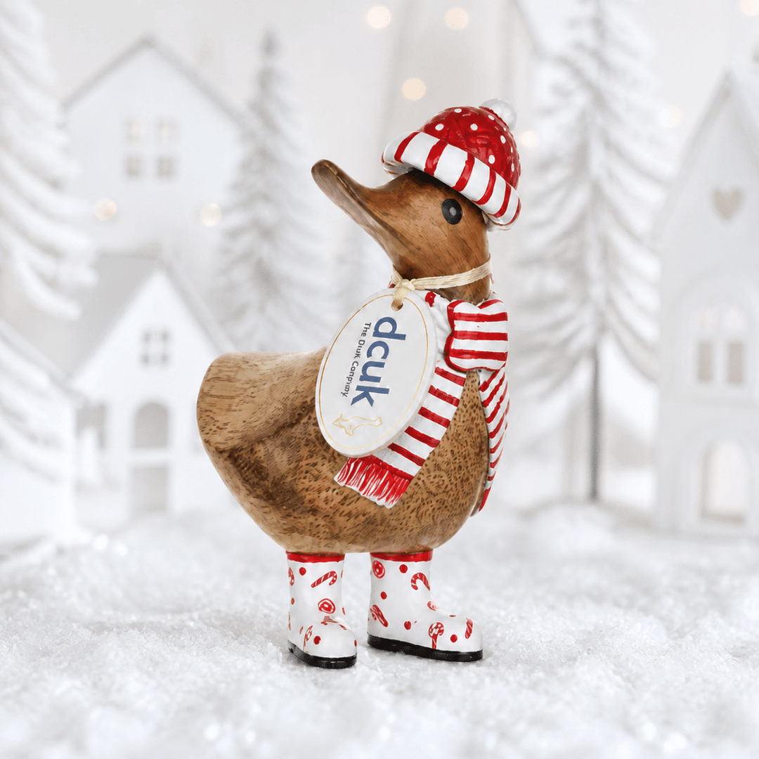 Candy Cane Ducky - Red and White Scarf1 - Duck Barn Interiors