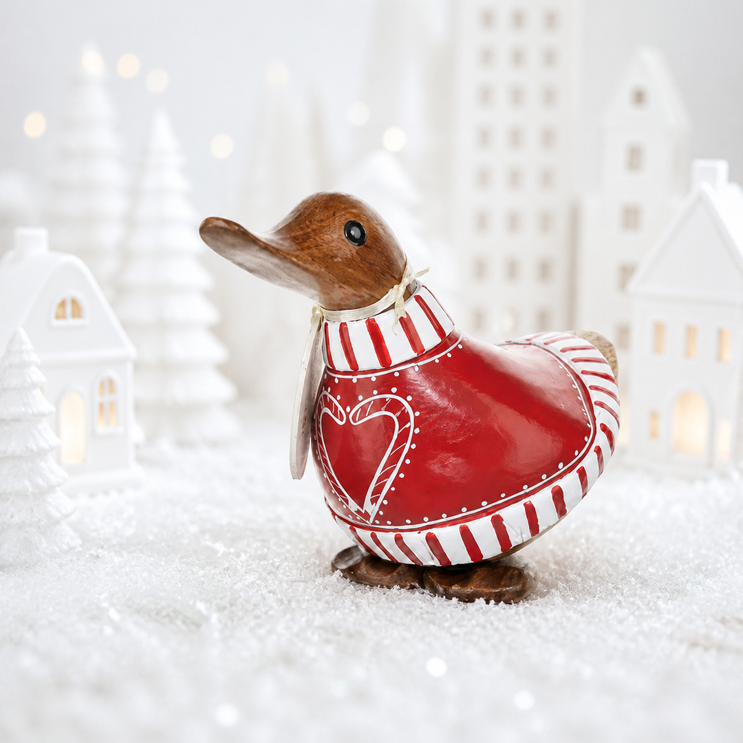 Candy Cane Ducky - Red Jumper