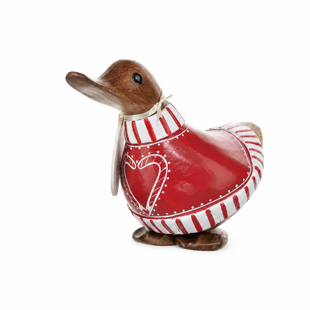 Candy Cane Ducky - Red Jumper
