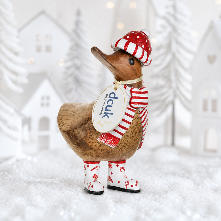 Candy Cane Ducky - Red and White Scarf