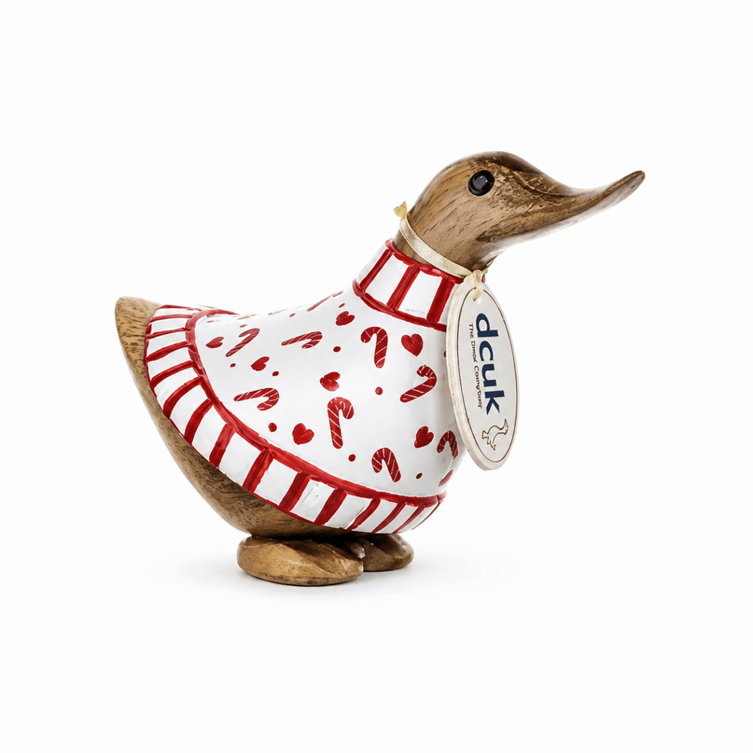 Candy Cane Ducky - White Jumper2 - Duck Barn Interiors