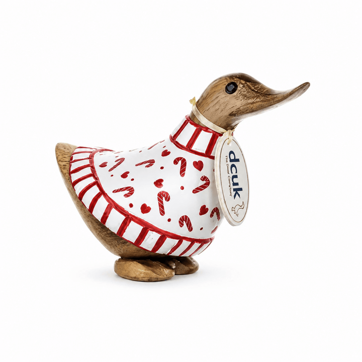Candy Cane Ducky - White Jumper2 - Duck Barn Interiors