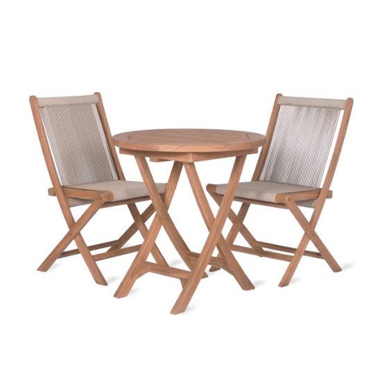 Carrick Table & Chair Set - Natural Teak - Duck Barn Interiors