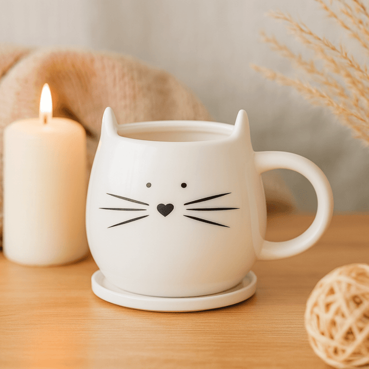 Cat Mug And Coaster1 - Duck Barn Interiors