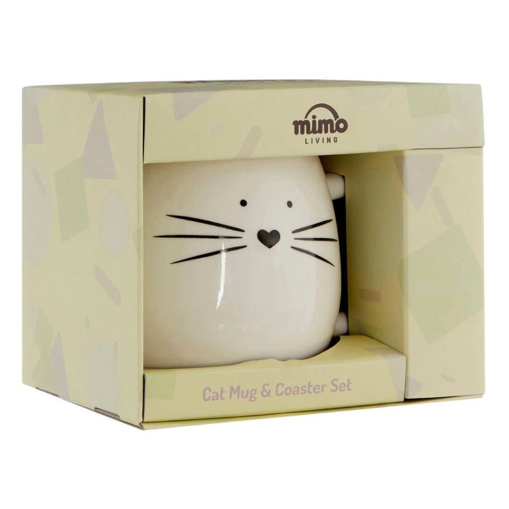 Cat Mug And Coaster4 - Duck Barn Interiors