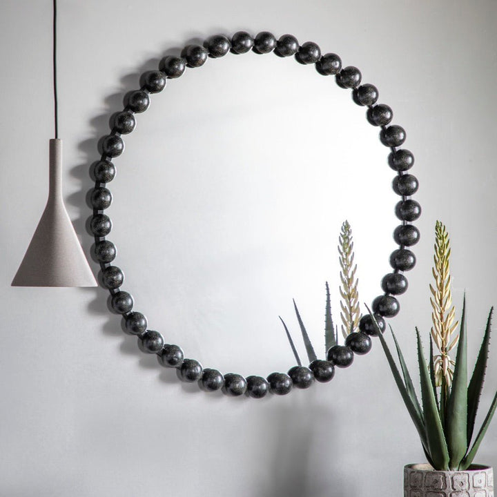 Ceretti Round Mirror - Black2 - Duck Barn Interiors