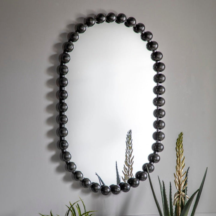 Ceretti Rounded Rectangular Mirror - Black2 - Duck Barn Interiors