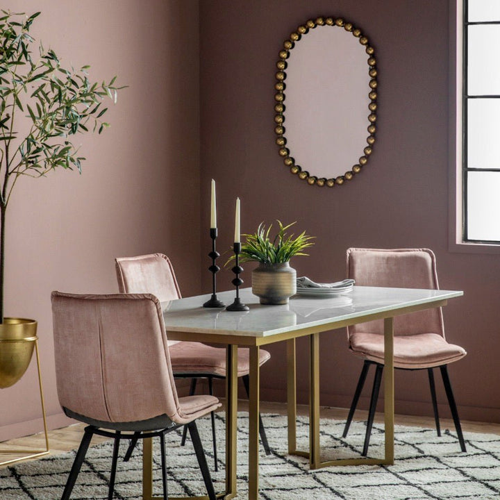 Ceretti Rounded Rectangular Mirror - Gold2 - Duck Barn Interiors