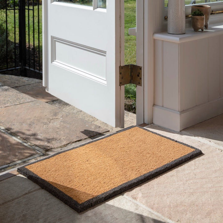 Charcoal Border Doormat - Large1 - Duck Barn Interiors