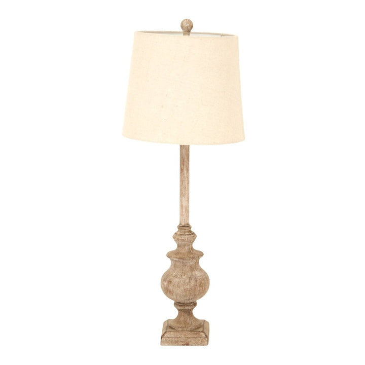 Chiaro Candlestick Table Lamp With Linen Shade1 - Duck Barn Interiors