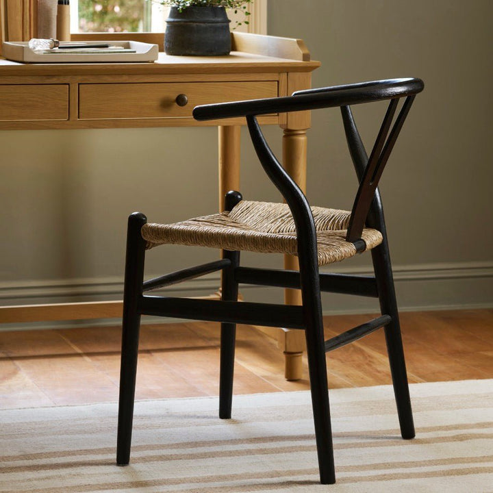 Chilthorne Wishbone Dining Chairs - Black (Set of 2)2 - Duck Barn Interiors