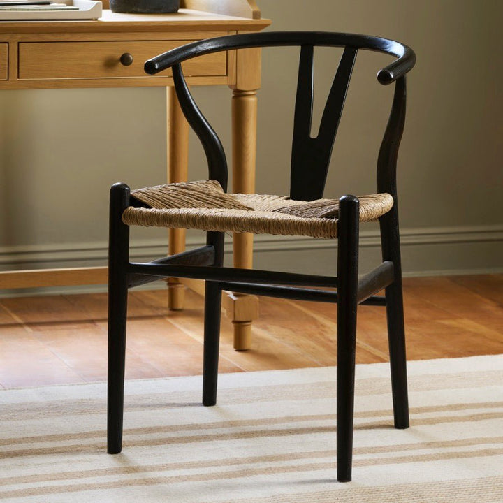 Chilthorne Wishbone Dining Chairs - Black (Set of 2)1 - Duck Barn Interiors