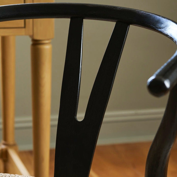 Chilthorne Wishbone Dining Chairs - Black (Set of 2)7 - Duck Barn Interiors