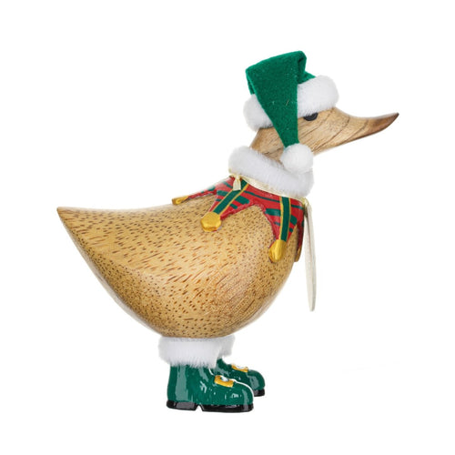 Christmas Elf Tartan Ducky - Green