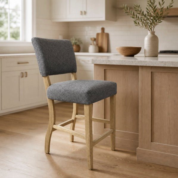 Clanfield Bar Stool - Grey1 - Duck Barn Interiors