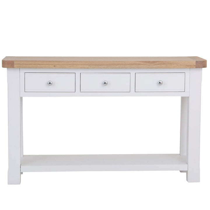 Clanfield White Console Table4 - Duck Barn Interiors