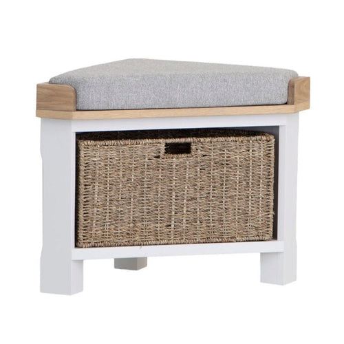 Clanfield White Corner Hall Bench