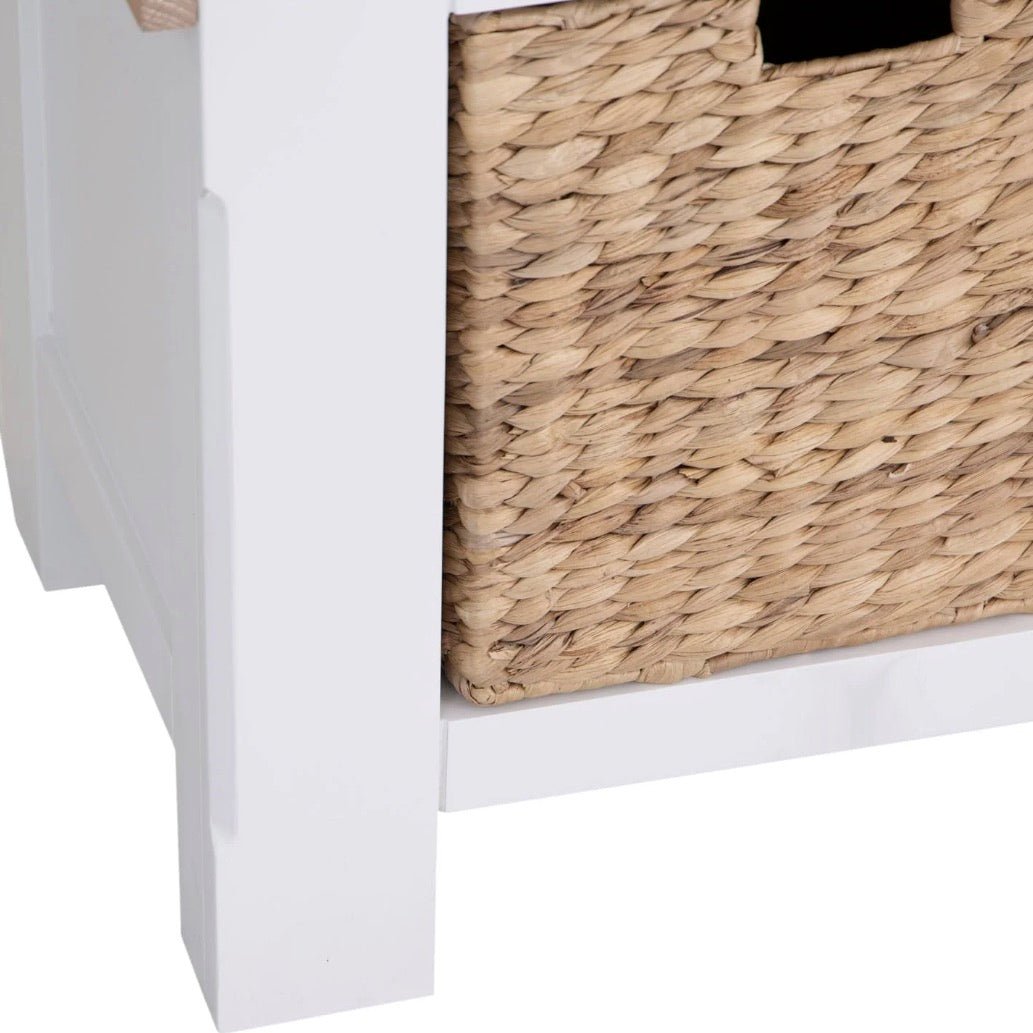 Clanfield White Hallway Storage Seating Bench9 - Duck Barn Interiors