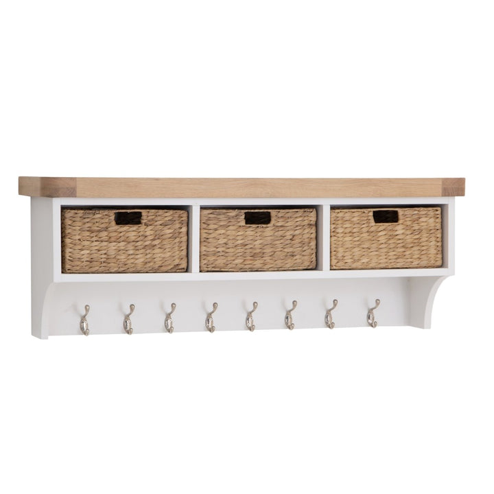 Clanfield White Large Hall Bench Top3 - Duck Barn Interiors