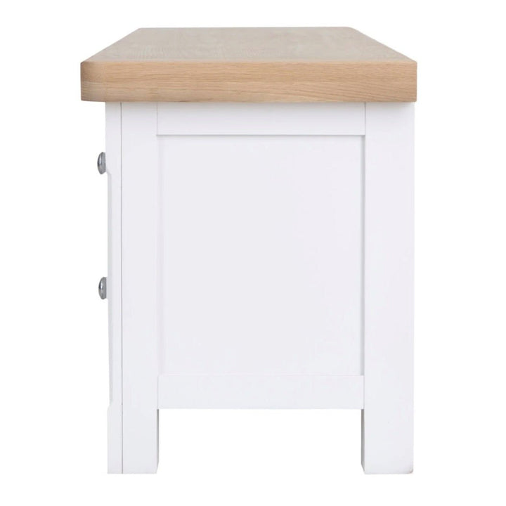 Clanfield White Large TV Unit4 - Duck Barn Interiors