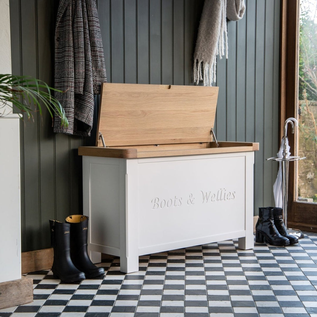 Clanfield White Wellies &amp; Shoe Storage2 - Duck Barn Interiors