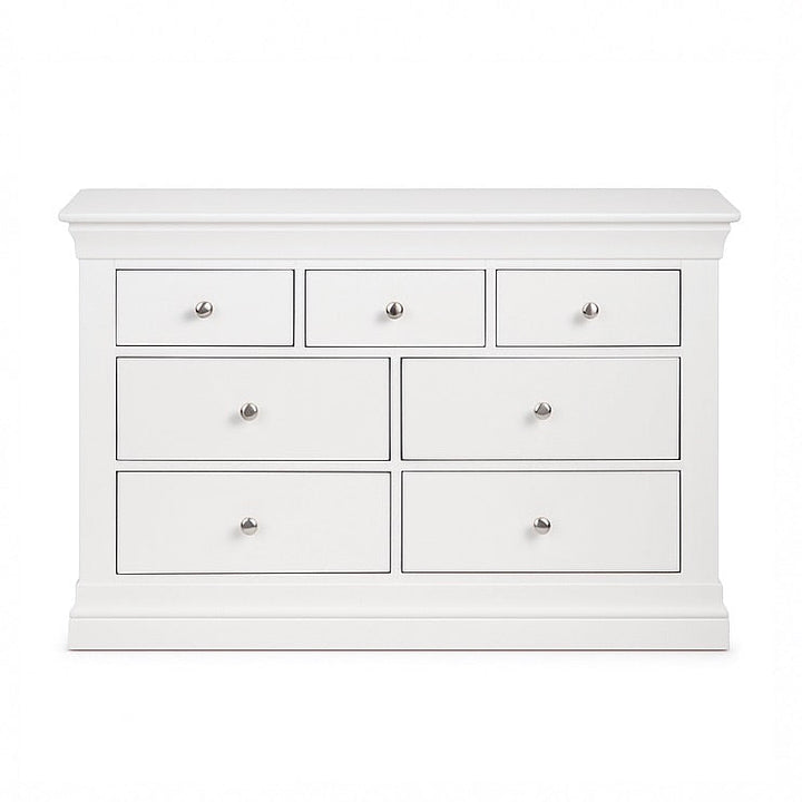 Clermont 3 Over 4 Chest of Drawers - White1 - Duck Barn Interiors