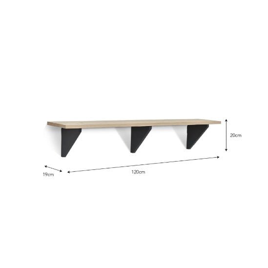 Clockhouse Carbon Oak Shelf - 2 Sizes10 - Duck Barn Interiors