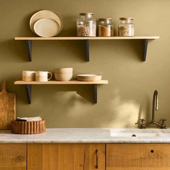 Clockhouse Carbon Oak Shelf - 2 Sizes1 - Duck Barn Interiors