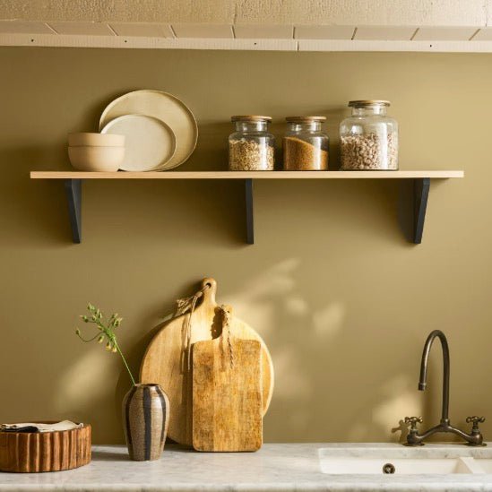 Clockhouse Carbon Oak Shelf - 2 Sizes2 - Duck Barn Interiors