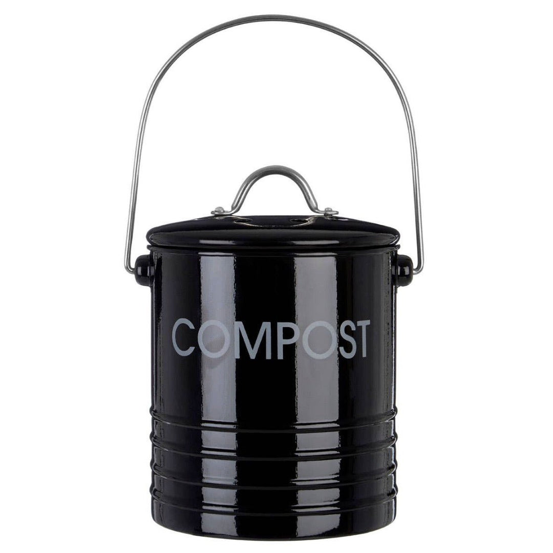 Compost Bin with Handle - Black2 - Duck Barn Interiors