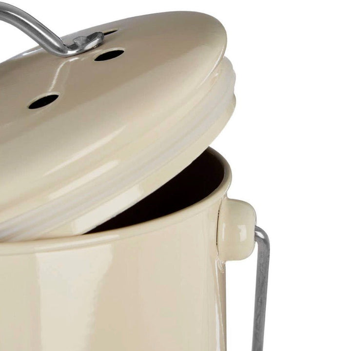 Compost Bin with Handle - Cream5 - Duck Barn Interiors
