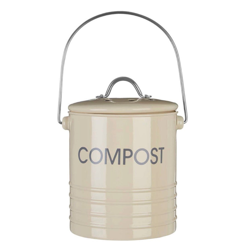 Compost Bin with Handle - Cream2 - Duck Barn Interiors