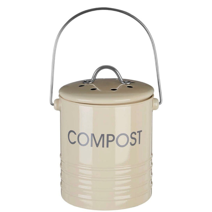 Compost Bin with Handle - Cream3 - Duck Barn Interiors