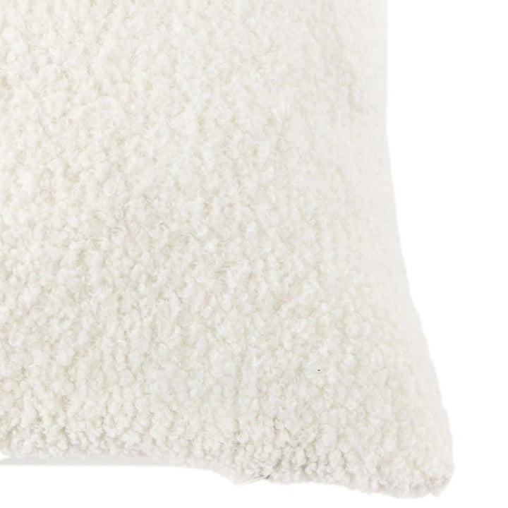 Cosy Embroidered White Boucle Cushion7 - Duck Barn Interiors