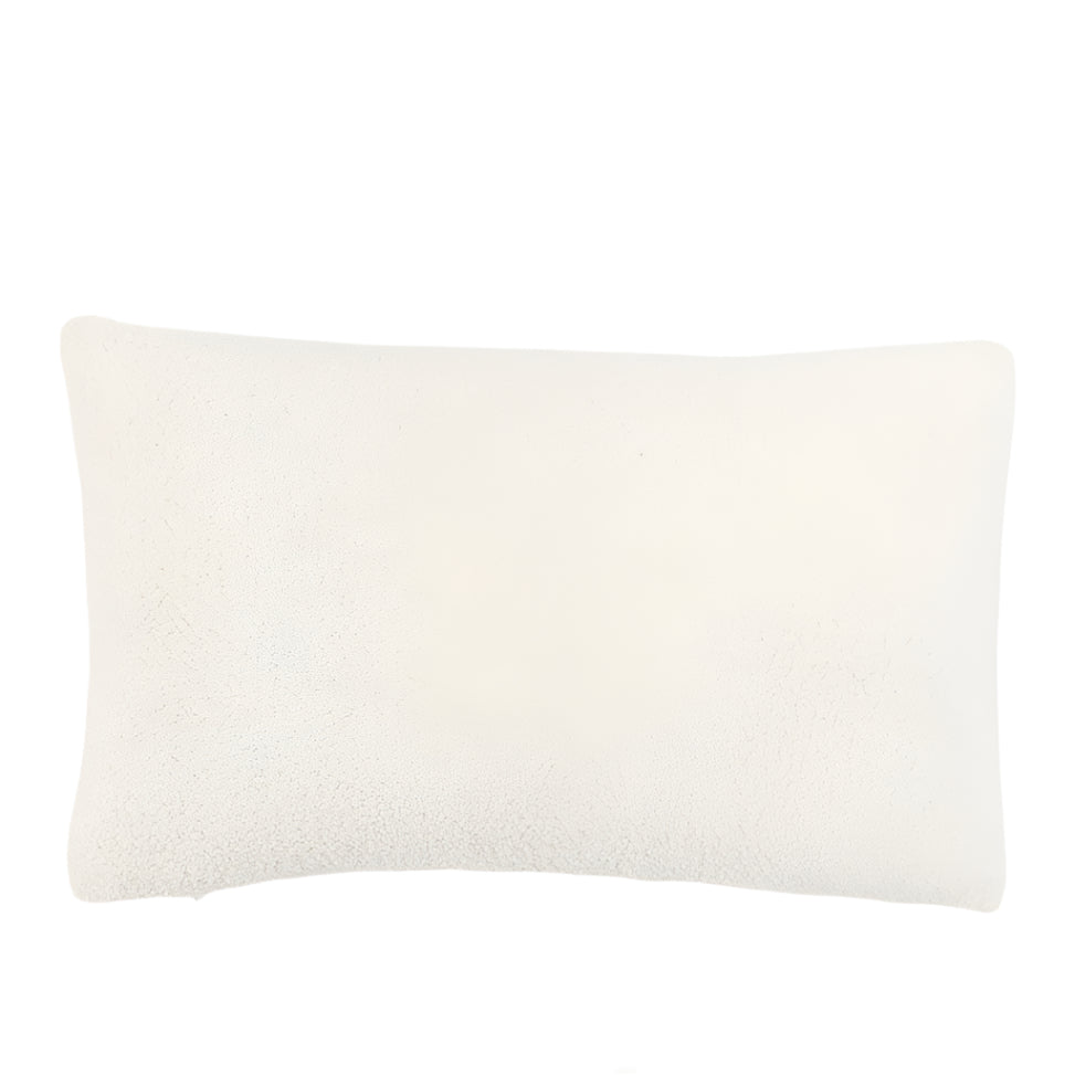 Cosy Embroidered White Boucle Cushion6 - Duck Barn Interiors