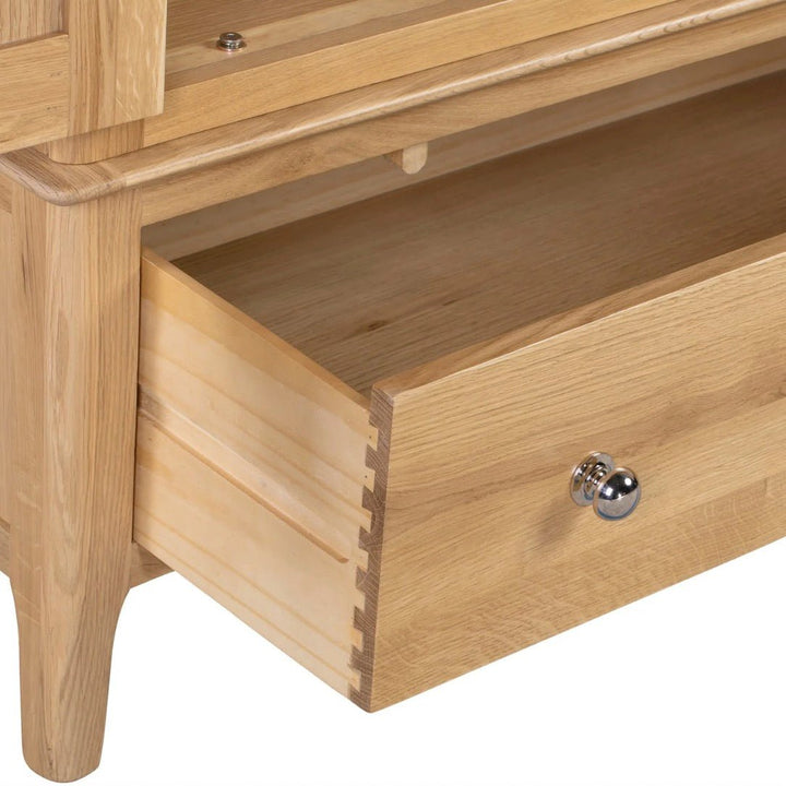Cotswold Oak 2 Door 1 Drawer Wardrobe7 - Duck Barn Interiors