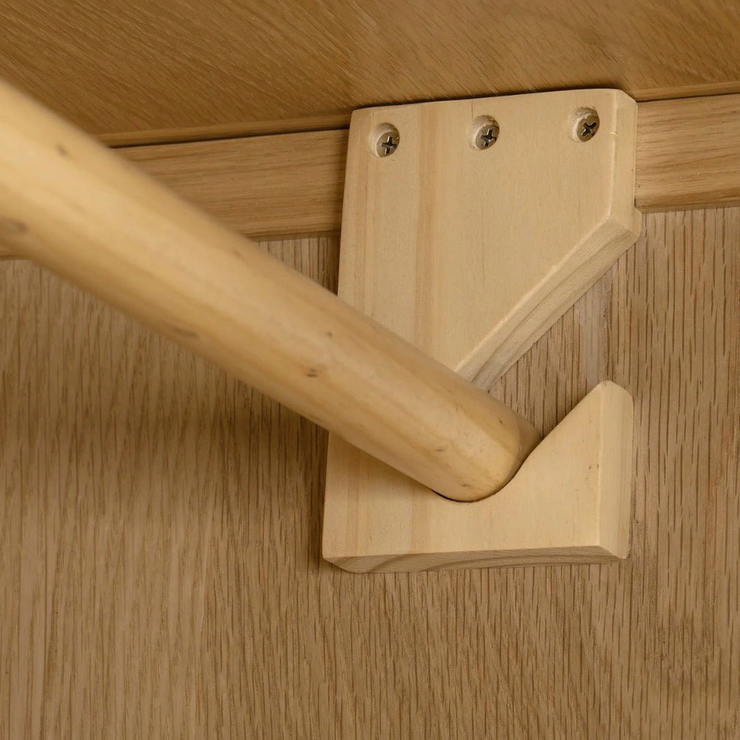 Cotswold Oak 2 Door 1 Drawer Wardrobe6 - Duck Barn Interiors