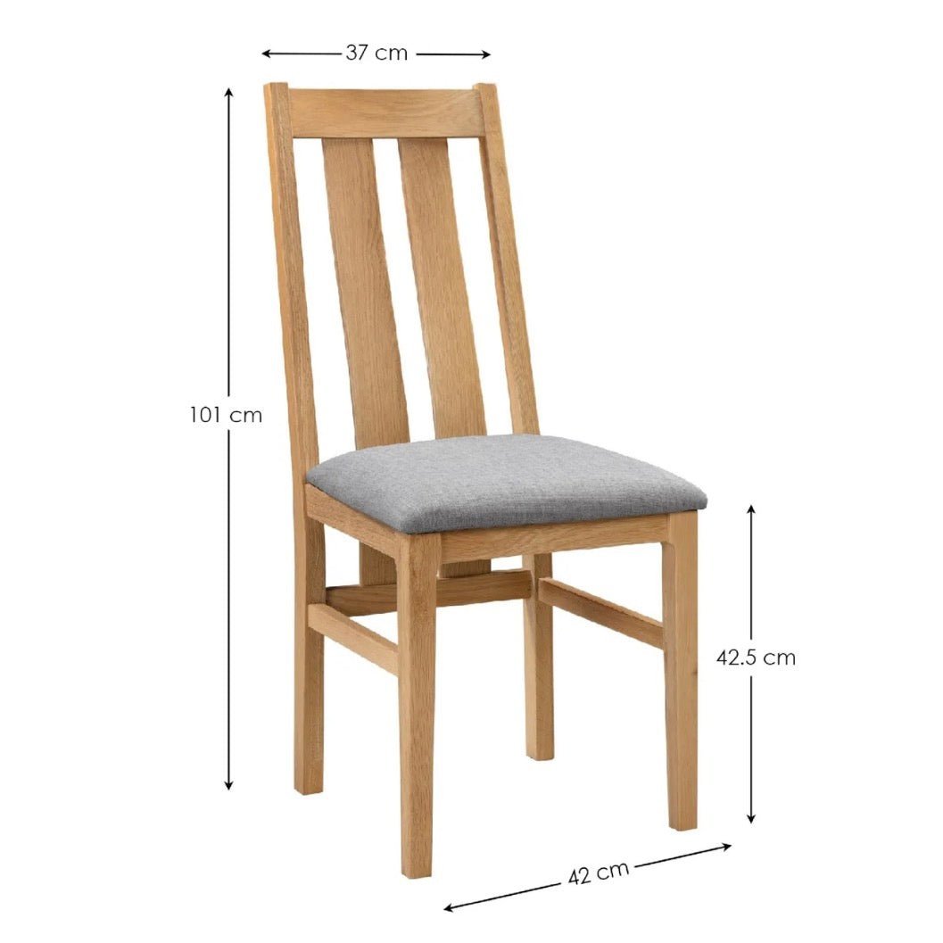 Cotswold Oak Dining Chairs (Pair)8 - Duck Barn Interiors
