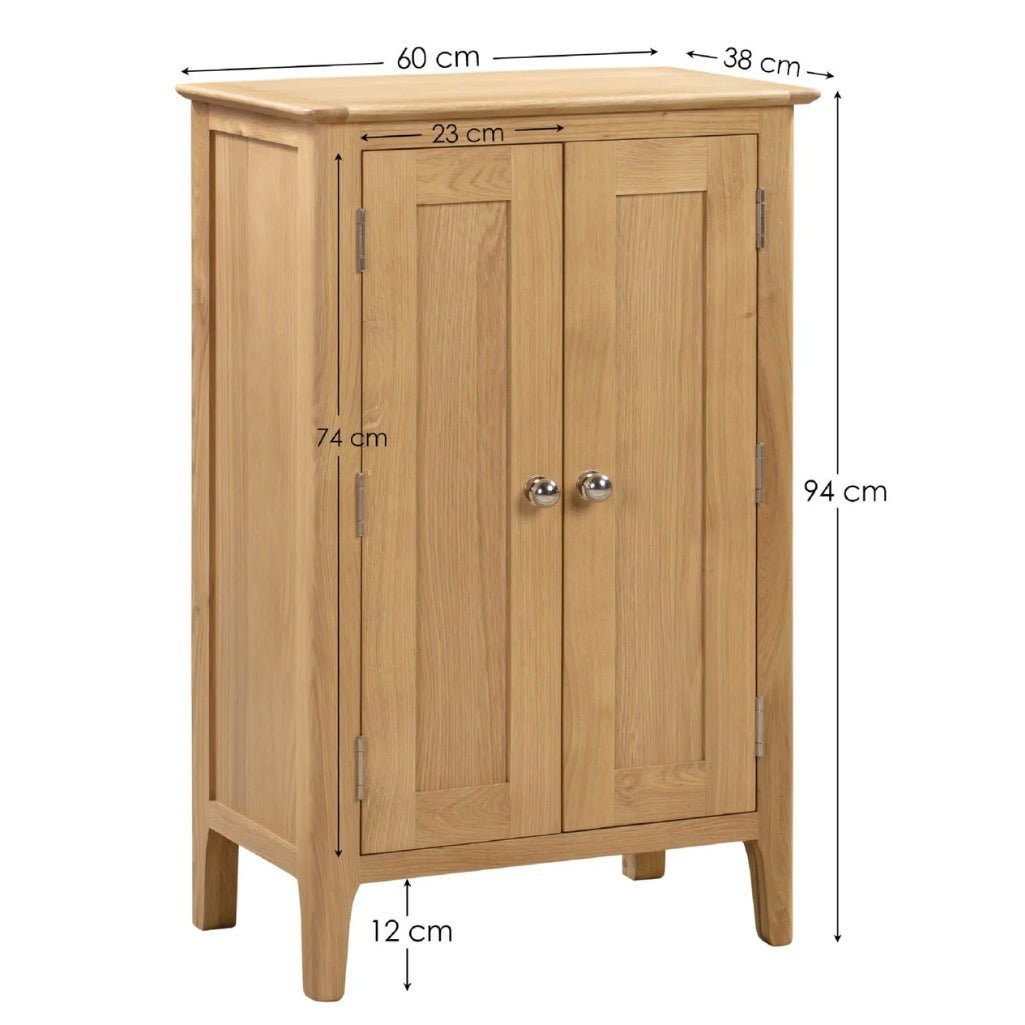 Cotswold Oak Shoe Storage Cupboard7 - Duck Barn Interiors
