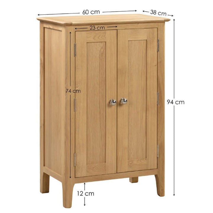 Cotswold Oak Shoe Storage Cupboard7 - Duck Barn Interiors
