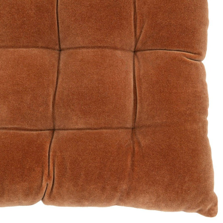Cotton Velvet Seat Pad Cushion - Tan8 - Duck Barn Interiors