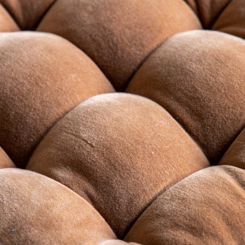 Cotton Velvet Seat Pad Cushion - Tan6 - Duck Barn Interiors