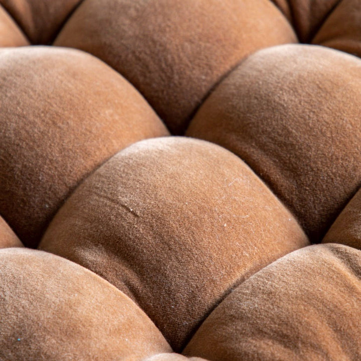 Cotton Velvet Seat Pad Cushion - Tan6 - Duck Barn Interiors